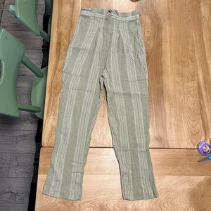 Free people linen high waisted pants